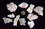 LOT 10 GEM PINK OPAL NATURAL SCULPTURE BOTRYOIDAL PERU QUARTZ TRANSLUCENT PB80