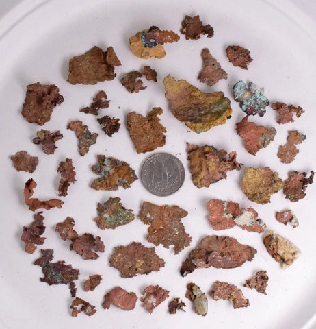 Lot 45 NATIVE COPPER PERU CRYSTAL IRON NEW FIND SOME FINE IRIDESCENT IB39