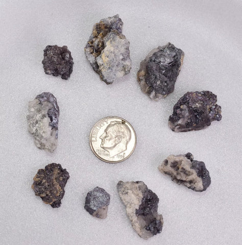 LOT 9 PROUSTITE RED RUBY SILVER PERU UCHUCCHACUA MINE MINERAL SPECIMEN HB189