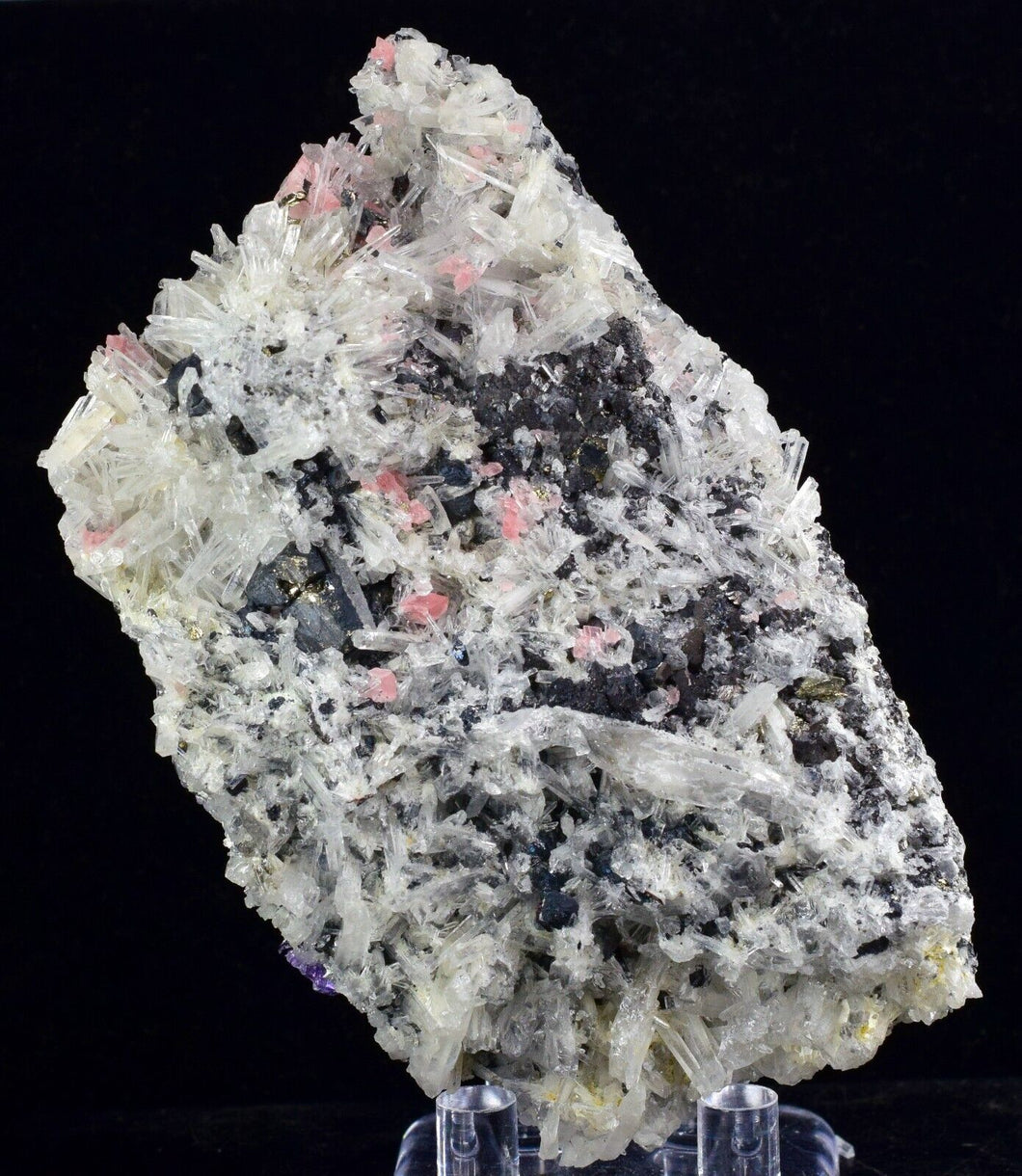 8.9cms RHODOCHROSITE SWEET HOME MINE QUARTZ FLUORITE PYRITE SPHALERITE RB311