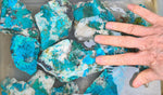 CHRYSOCOLLA  & MALACHITE & QUARTZ BLUE PERU SEASCAPE SCENIC 1 KILO