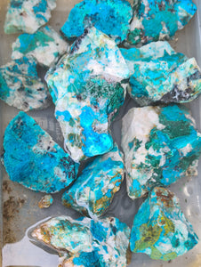 CHRYSOCOLLA  & MALACHITE & QUARTZ BLUE PERU SEASCAPE SCENIC 1 KILO