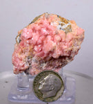 4.5cms RHODOCHROSITE RHOMBOHEDRAL MANUELITA PERU MINERAL SPECIMEN x8