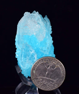 4.6cm NATURAL BLUE SALAMMONIAC LECONTITE CRYSTALS TURQUOISE COLOR MINERAL x9