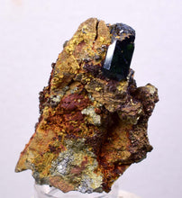 Load image into Gallery viewer, 3.6cms VIVIANITE CRYSTAL BLUISH GREEN BOLIVIA PYRITE MINERAL SPECIMEN X24
