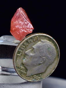 3.5carats RHODOCHROSITE CRYSTAL PERU MINERAL SPECIMEN COLLECTOR x45