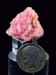 2.9 cms RHODOCHROSITE RHOMBOHEDRAL CRYSTAL MANUELITA PERU MINERAL SPECIMEN x61