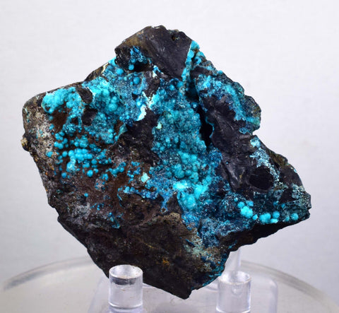 6cm CHRYSOCOLLA MALACHITE BROCHANTHITE AZURITE ROUGH BANDED  PERU MINERAL SPECIMEN X67