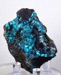 6cm CHRYSOCOLLA MALACHITE BROCHANTHITE AZURITE ROUGH BANDED  PERU MINERAL SPECIMEN X67