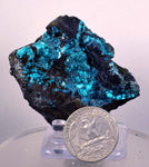 6cm CHRYSOCOLLA MALACHITE BROCHANTHITE AZURITE ROUGH BANDED  PERU MINERAL SPECIMEN X67