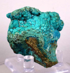 4.7cm CHRYSOCOLLA MALACHITE BROCHANTHITE AZURITE ROUGH BANDED  PERU MINERAL SPECIMEN X68