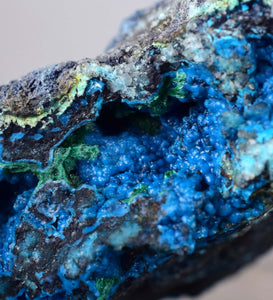 6.2cm CHRYSOCOLLA MALACHITE BROCHANTHITE AZURITE ROUGH BANDED  PERU MINERAL SPECIMEN X70