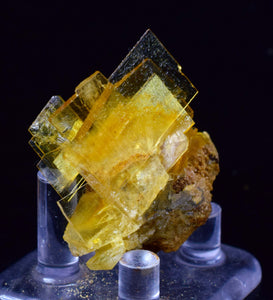 4.3cms GOLDEN BARITE CRYSTALS PERU TRANSLUCENT MINERAL SPECIMEN X78