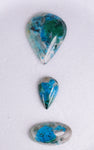 CHRYSOCOLLA  & MALACHITE & QUARTZ BLUE PERU SEASCAPE SCENIC 1 KILO
