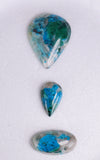 CHRYSOCOLLA  & MALACHITE & QUARTZ BLUE PERU SEASCAPE SCENIC 1 KILO