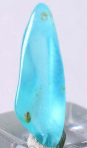 1cts GEM BLUE OPAL SEASCAPE PERU TUMBLED PENDANT CARIBEAN TURQUOISE COLOR B155