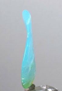 9.5cts GEM BLUE OPAL SEASCAPE PERU TUMBLED PENDANT CARIBEAN TURQUOISE COLOR B140