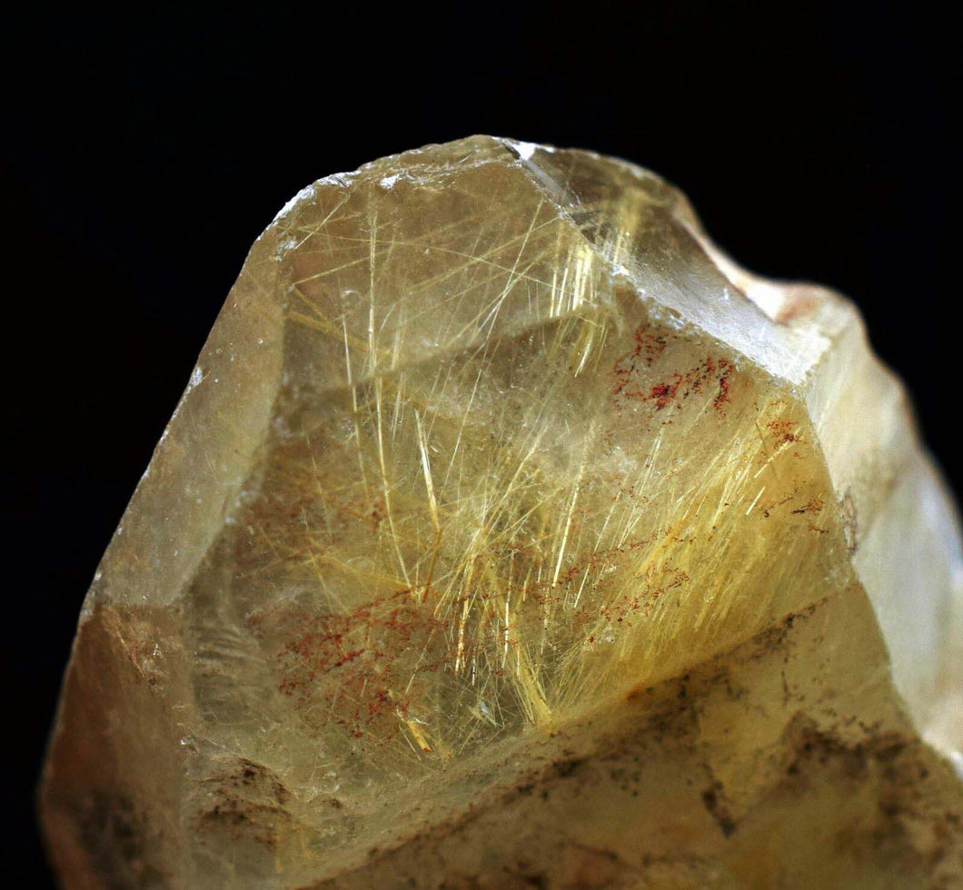 20.1grams NATURAL GOLD HAIR RUTILATED ROUGH QUARTZ CLEAR CRYSTAL HEALING Q138