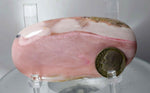 35.5grs PINK OPAL CABOCHON LANDSCAPE PENDANT QUARTZ DENDRITES CORAL COLOR B281a