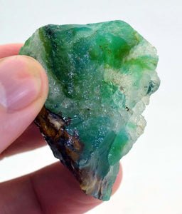 48.9grs GEM SILICA CHRYSOCOLLA ROUGH CHALCEDONY EMERALD JADE COLOR NEW FIND S903