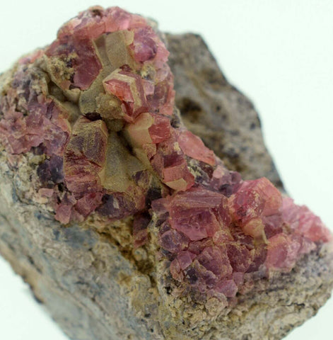 4cms GEM RHODOCHROSITE MANGANITE CRYSTALS UCHUCCHACUA MINERAL SPECIMEN R562