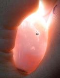 5.3grs PINK OPAL CABOCHON LANDSCAPE PENDANT QUARTZ DENDRITES CORAL COLOR B295