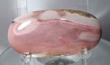 35.5grs PINK OPAL CABOCHON LANDSCAPE PENDANT QUARTZ DENDRITES CORAL COLOR B281a