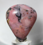 21.9grs PINK OPAL CABOCHON LANDSCAPE PENDANT QUARTZ DENDRITES CORAL COLOR B317